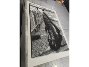 Argentique Noir Blanc imprim sur Tissu
