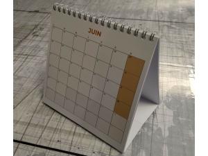 Calendrier de Table personnalis� avec impression couleur et reliure spirale pour FIDUCIAIRE DE LA PRAILLE � Carouge