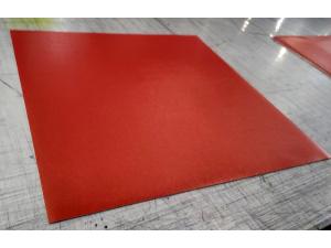 Lino de sol imprim� avec aplat de couleur rouge pour IKEA Riddes � Riddes