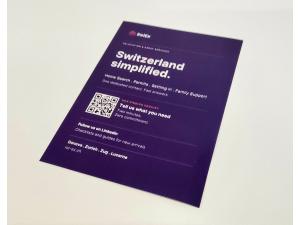 Flyer A5 impression sur les deux faces en couleurs papier 170g demi mat pour Relocation & Expat Services GmbH � Lutry