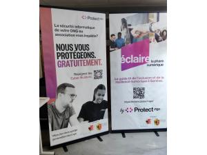 Roll-up Alu Premium Black 100x200cm pour Protect.ngo Foundation � Gen�ve
