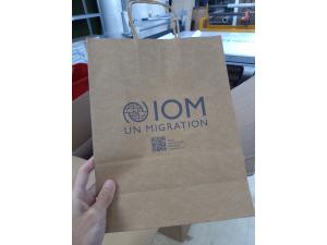 Sac papier recycl pour LabcdhlOrganisation International des Migrations.