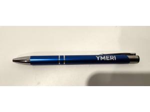 Stylo bille bleu marine en aluminium avec gravure laser pour Ymeri � Crissier