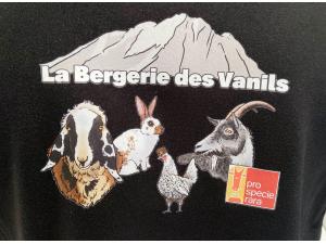 Veste sans manche en polaire mod�le Kariban K906 personnalis� couleurs dos et coeur pour La Bergerie des Vanils � Neirivue