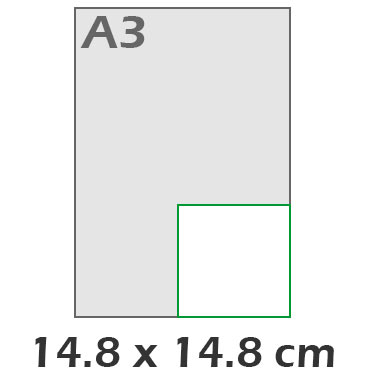 Carte carr� moyenne 14.8x14.8 cm