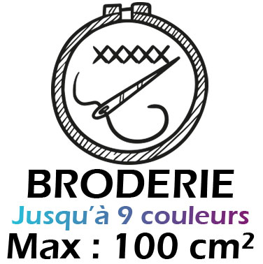 Broderie : (Maximum 200x80 mm et 100 cm�)